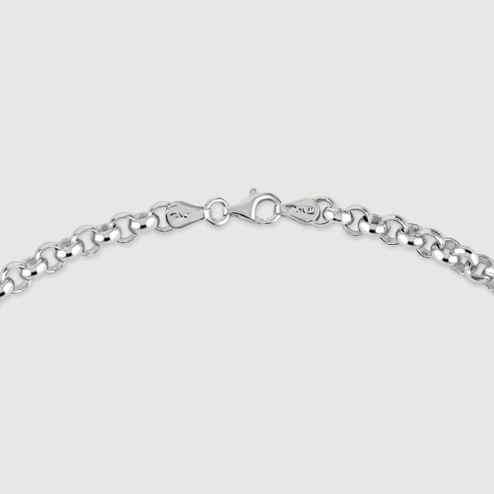 Sterling Silver 5mm Belcher Bracelet with Chain