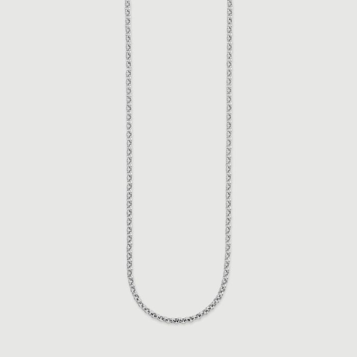 Sterling Silver 2.6mm Belcher Bracelet with Chain