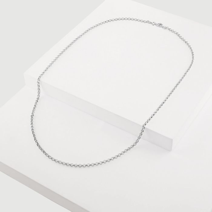 Sterling Silver 2.6mm Belcher Bracelet with Chain