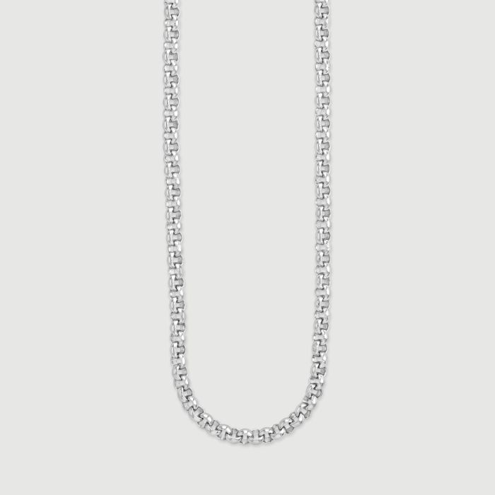 Sterling Silver 5mm Belcher Rolo Chain Necklace