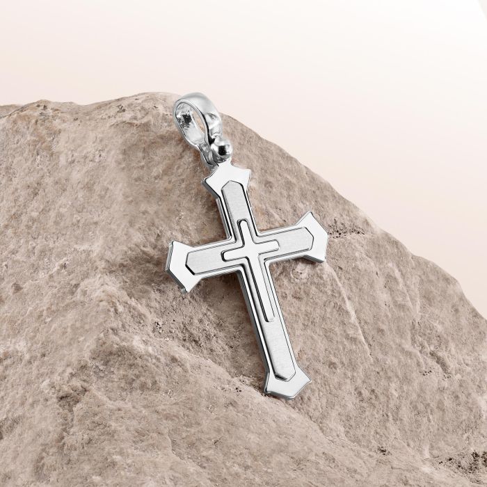 Sterling Silver Cleche Cross Pendant