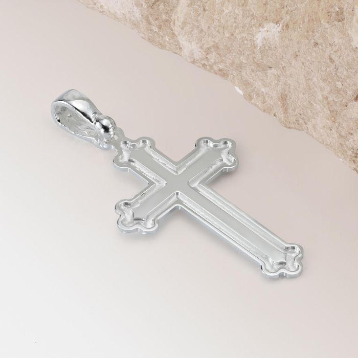 Sterling Silver Budded Cross Pendant