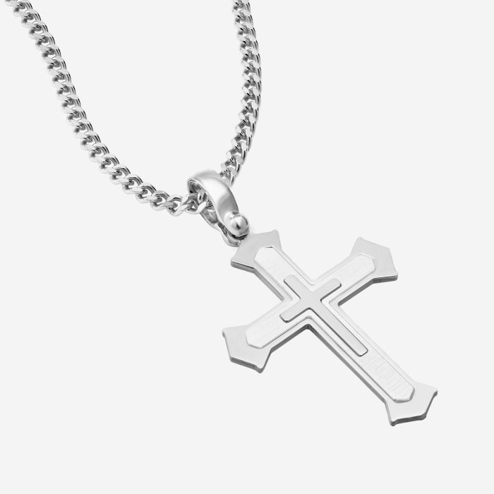 Sterling Silver Cleche Cross Necklace