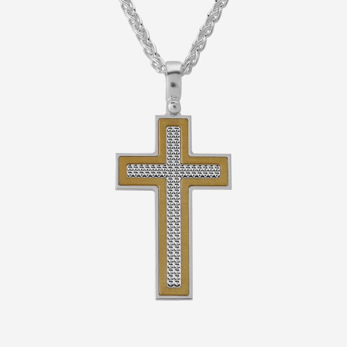 Gold Plated on Sterling Silver Cross Necklace