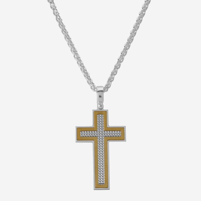 Gold Plated on Sterling Silver Cross Necklace