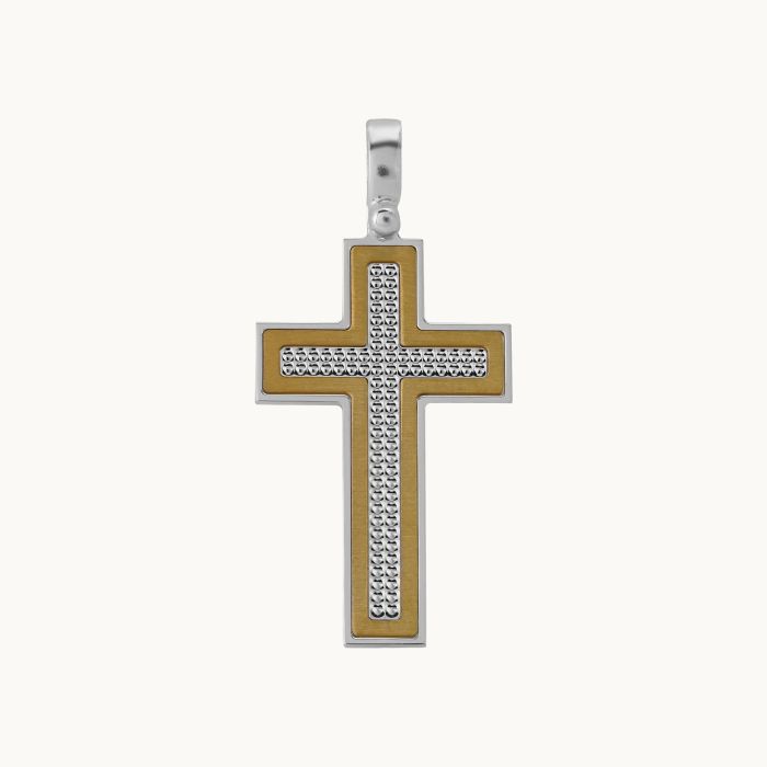 Gold Plated on Sterling Silver Cross Pendant