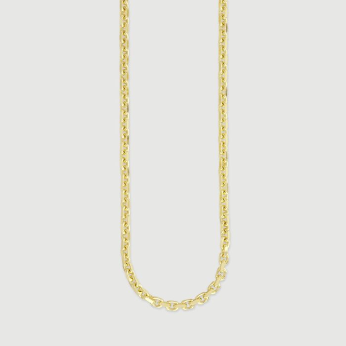 9ct Gold Plated Sterling Silver 3.5mm Anchor Chain