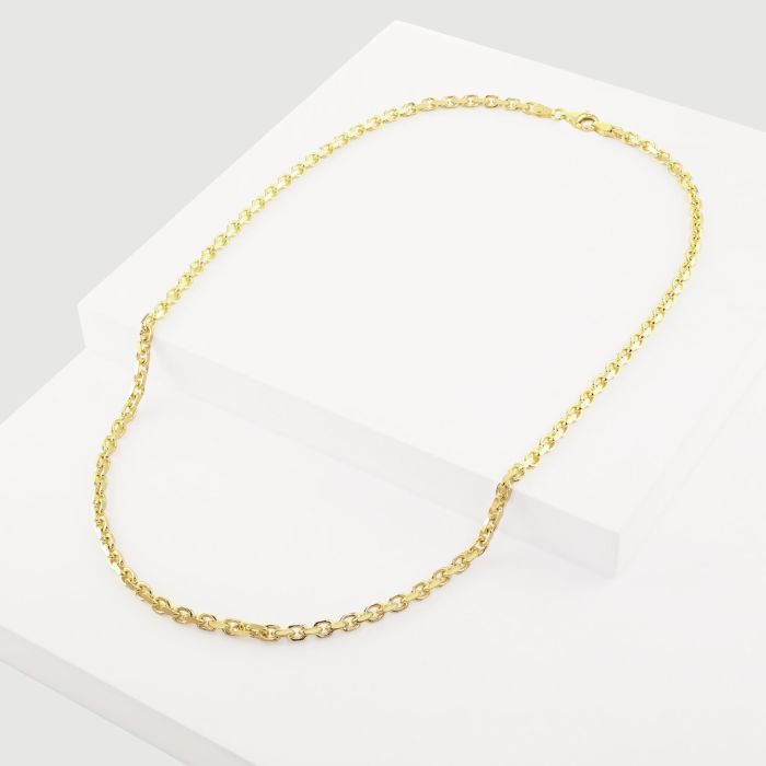 9ct Gold Plated Sterling Silver 3.5mm Anchor Chain