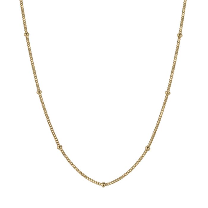 Gold Plated Sterling Silver Satellite Chain Necklace