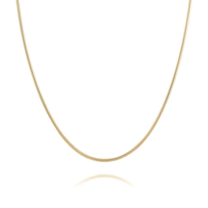  9ct Yellow Gold Plated 1.4mm Snake Chain Necklace