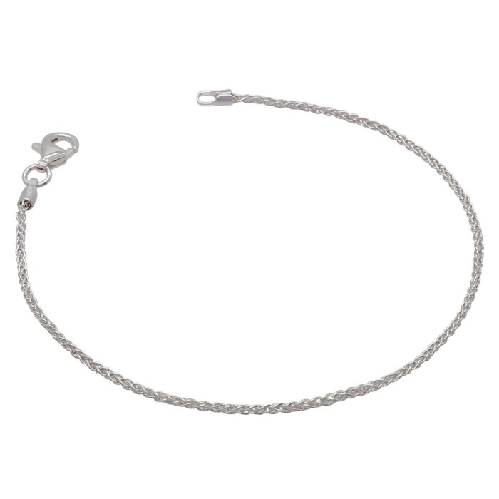 Sterling Silver 1.3mm Spiga Wheat Link Bracelet