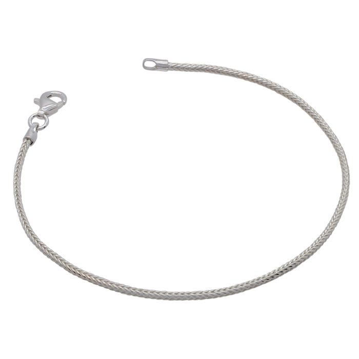 Sterling Silver 1.5mm Foxtail Bracelet