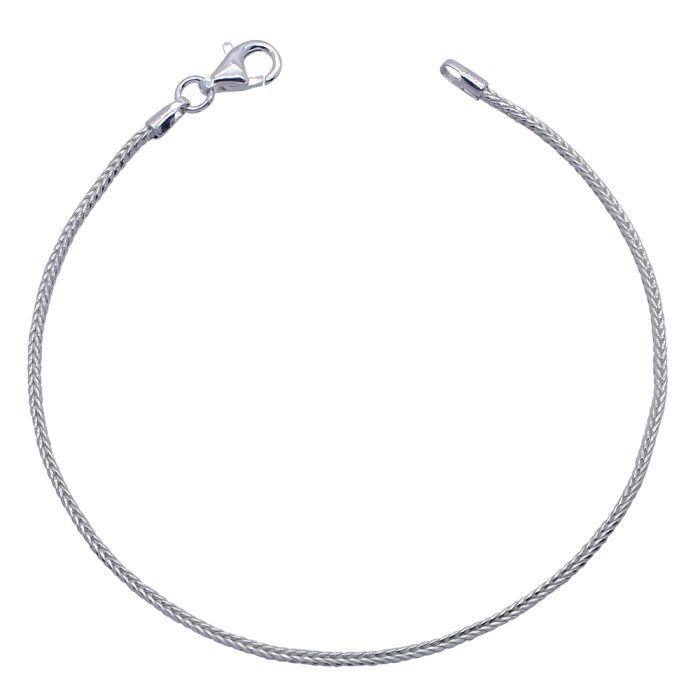 Sterling Silver 1.5mm Foxtail Bracelet