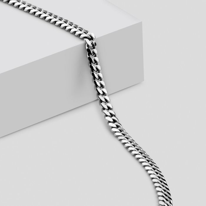 Sterling Silver 2.7mm Diamond Cut Cuban Chain Necklace 