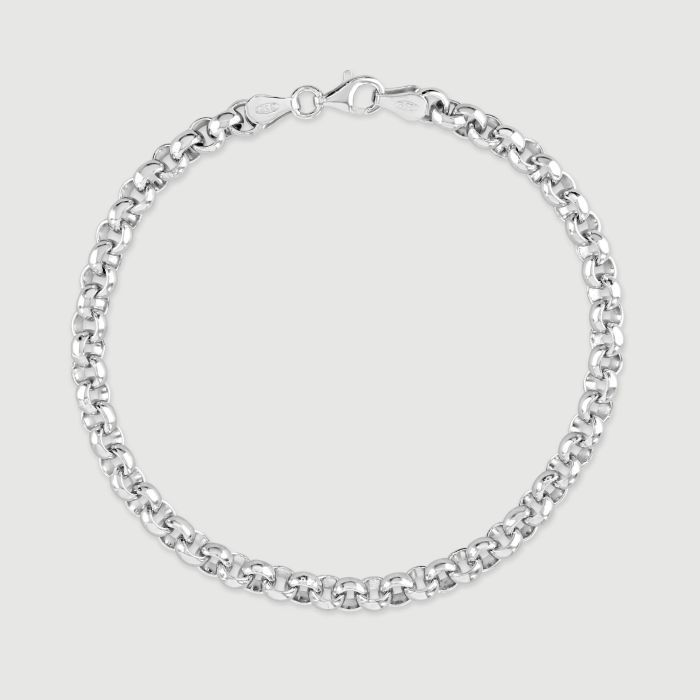 Sterling Silver 5mm Belcher Bracelet with Chain