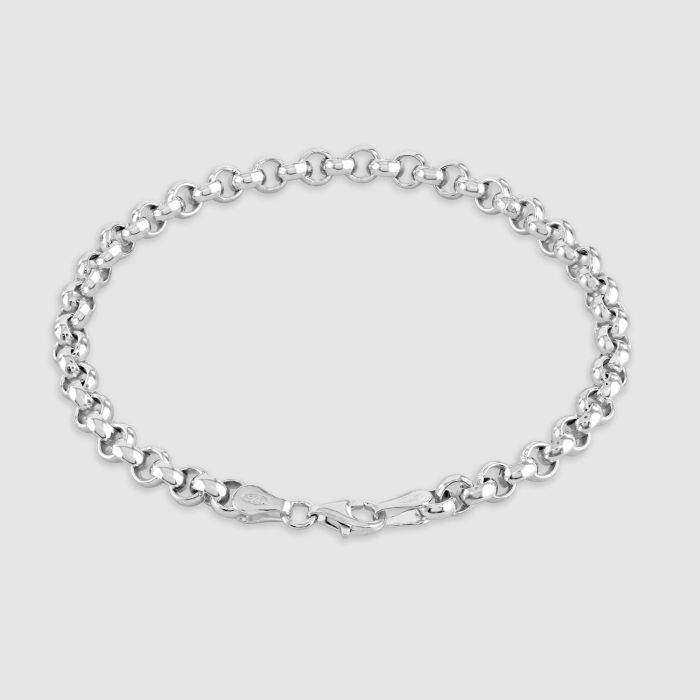 Sterling Silver 5mm Belcher Bracelet with Chain
