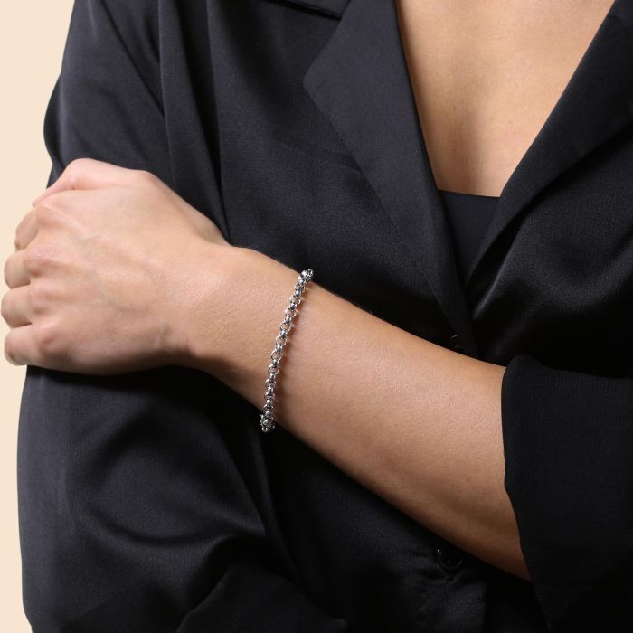 Sterling Silver 5mm Belcher Bracelet with Chain