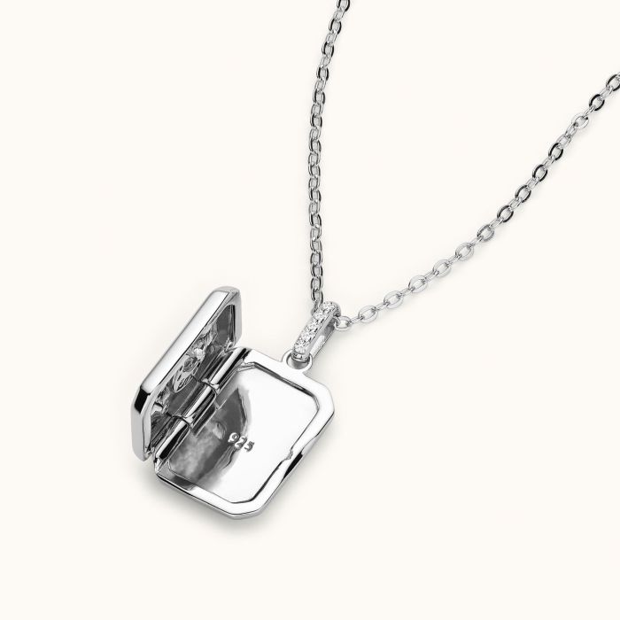 Sterling Silver Amulet Locket Necklace