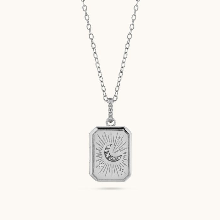 Sterling Silver Amulet Locket Necklace