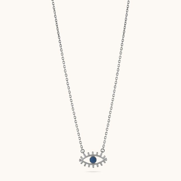 Sterling Silver Evil Eye Amulet Necklace