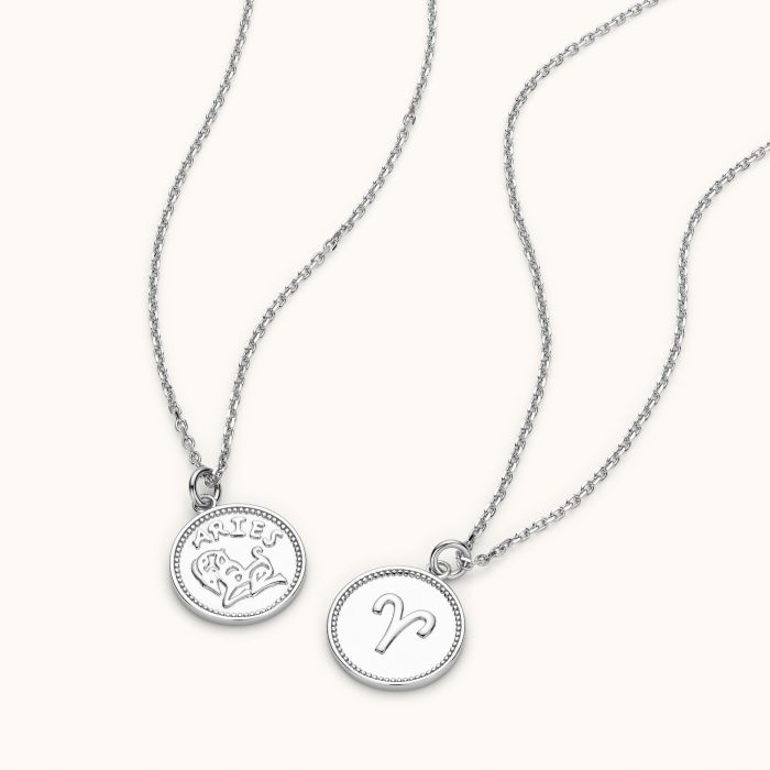 Sterling Silver Aries Zodiac Necklace