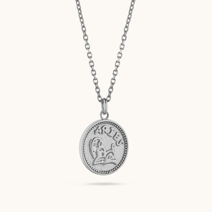 Sterling Silver Aries Zodiac Necklace