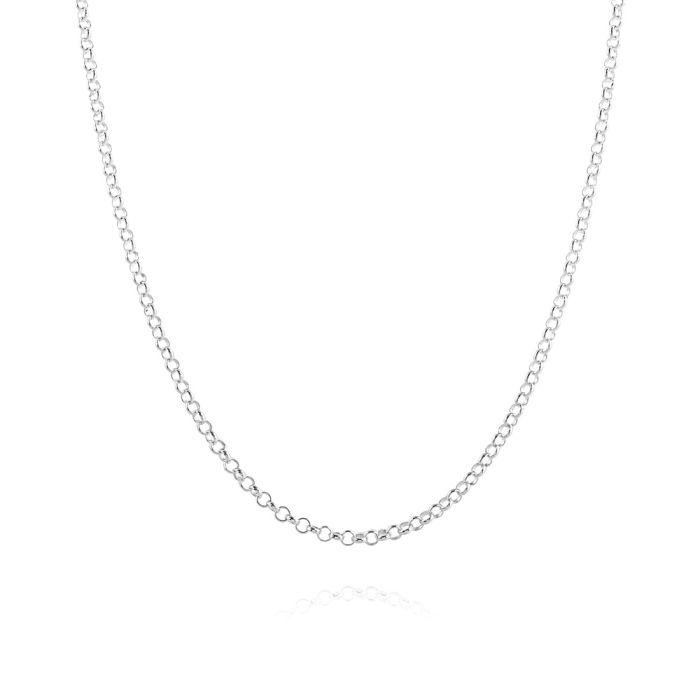 Sterling Silver 2mm Belcher Link Bracelet with Chain