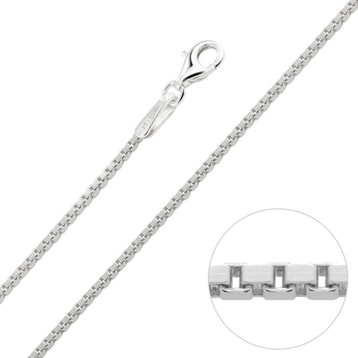 Sterling Silver 1mm Box Chain Necklace