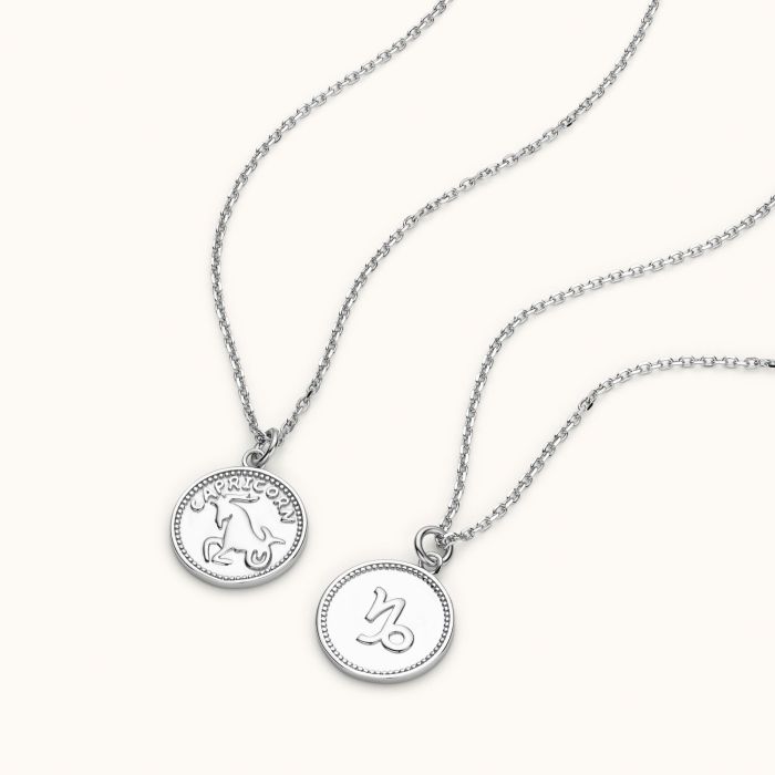 Sterling Silver Capricorn Zodiac Necklace