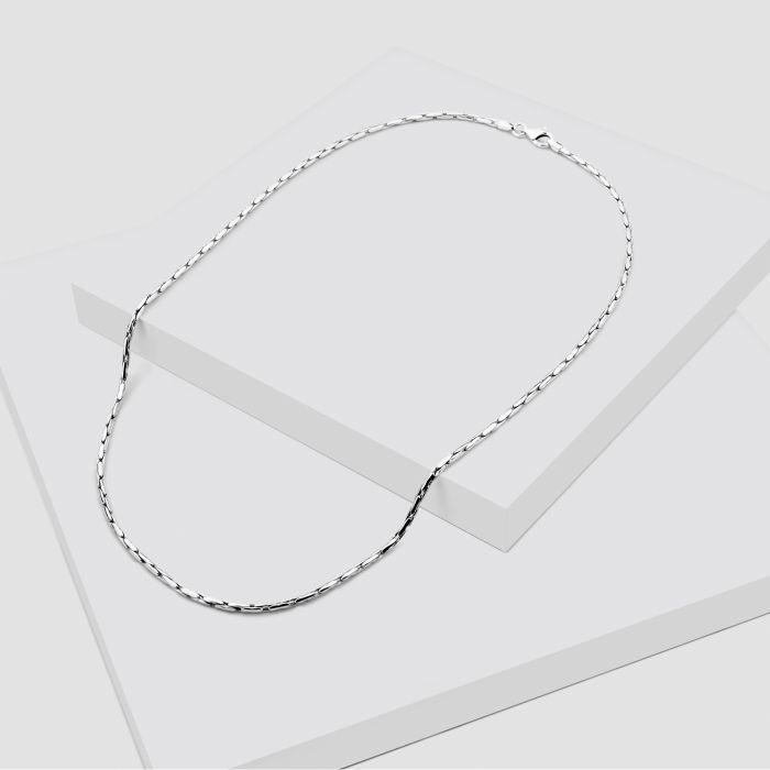 Sterling Silver 2.1mm Rounded Cardano Chain Necklace