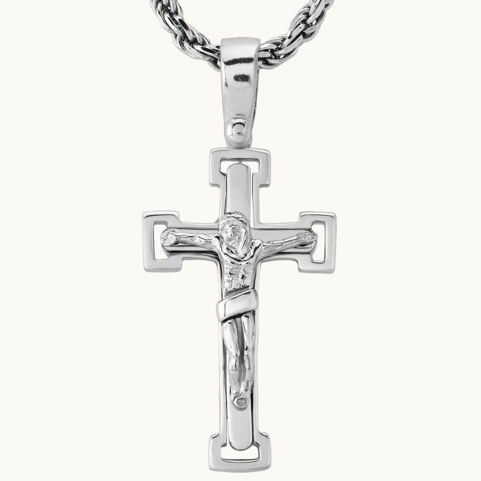 Sterling Silver Crucifix Cross Necklace