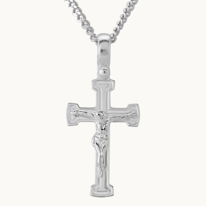 Sterling Silver Crucifix Cross Necklace