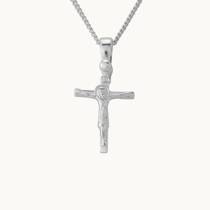 Sterling Silver Crucifix Cross Necklace