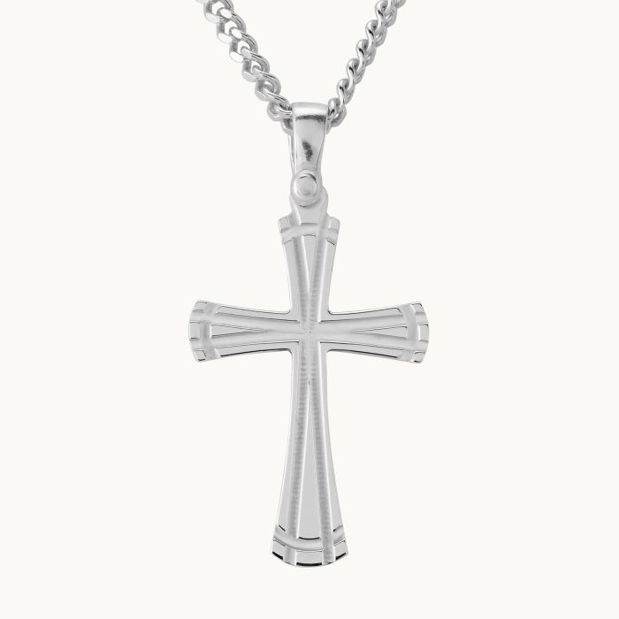 Sterling Silver Byzantine Cross Necklace