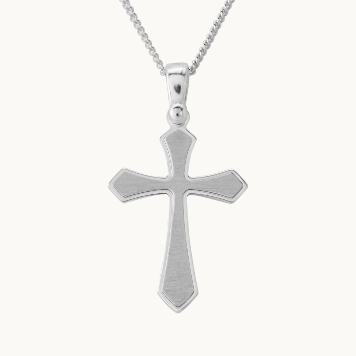 Sterling Silver Byzantine Cross Necklace