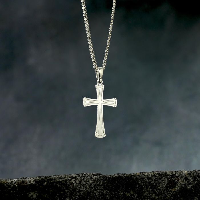 Sterling Silver Byzantine Cross Necklace