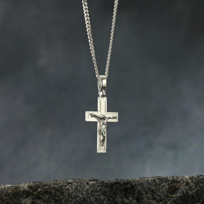 Sterling Silver Crucifix Cross Necklace