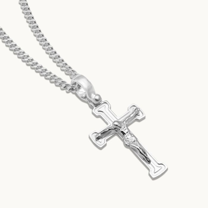 Sterling Silver Crucifix Cross Necklace