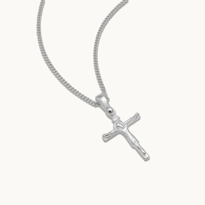 Sterling Silver Crucifix Cross Necklace