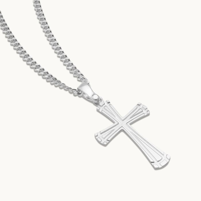 Sterling Silver Byzantine Cross Necklace