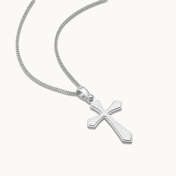 Sterling Silver Byzantine Cross Necklace