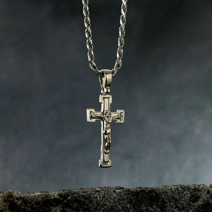 Sterling Silver Crucifix Cross Necklace