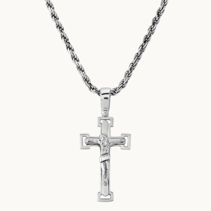 Sterling Silver Crucifix Cross Necklace