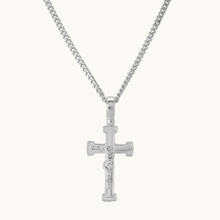 Sterling Silver Crucifix Cross Necklace