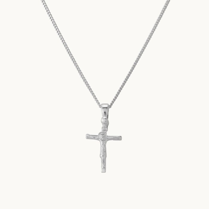 Sterling Silver Crucifix Cross Necklace