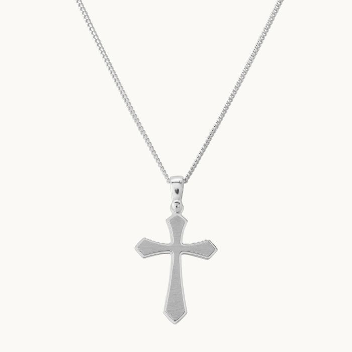 Sterling Silver Byzantine Cross Necklace