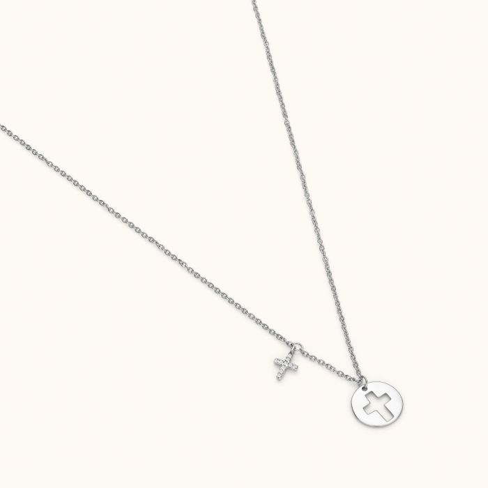 Sterling Silver Cross Charm Necklace