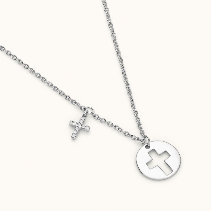 Sterling Silver Cross Charm Necklace