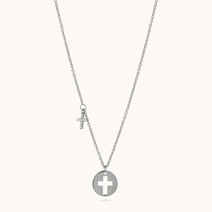 Sterling Silver Cross Charm Necklace