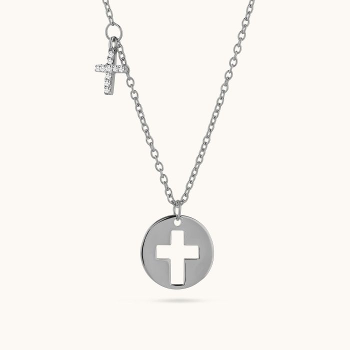 Sterling Silver Cross Charm Necklace